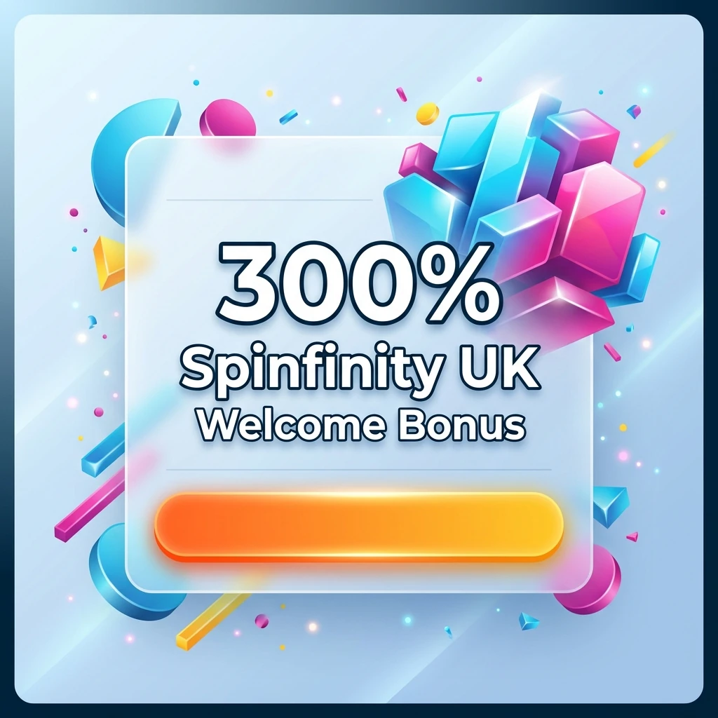 Spinfinity promo image showing slots and jackpots for UK players